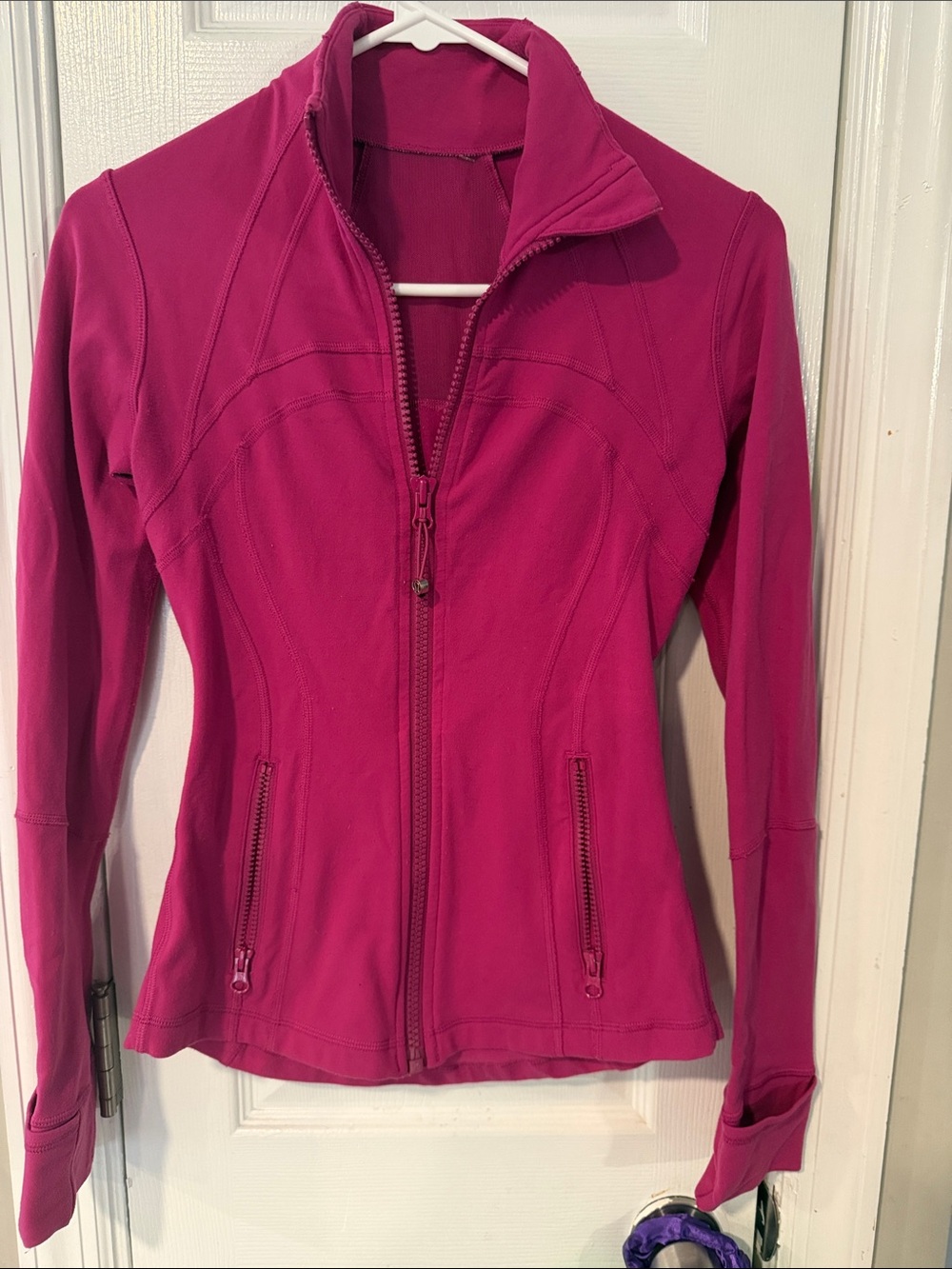 lululemon athletica Fitted Zip Jacket in Deep Pink